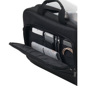 Dicota Eco Tasche für 33 cm (13 Zoll) bis 35,8 cm (14,1 Zoll) Notebook - Schwarz - 300D Polyethylene Terephthalate (PET) K