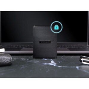 Transcend Tragbar Solid State-Laufwerk - Extern - 1 TB - Schwarz - Desktop-PC, Notebook Unterstütztes Gerät - USB 3.1 (Gen
