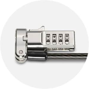 Kensington Universal 3-in-1 Combination Laptop Lock - 5.91 ft Cable - Resettable - Combination Lock - Carbon Steel, Plasti