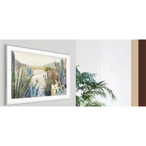 Samsung (2021) 43" The Frame Customizable Bezel - Modern White - 22.17" x 38.30" Frame Size - Rectangle - Wall Mountable -