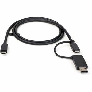 StarTech.com Cable USB Tipo C de 1m con Adaptador USB-A, USB-C a C (10Gbps/PD), USB-A a C(5Gbps), Cable USB C 2 en 1 para 
