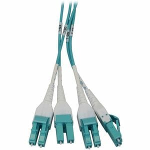 Eaton Tripp Lite Series Preloaded Fiber Panel, 1U - 6x (4x LC/LC Duplex M/M) 8F Trunk Cables, OM4 Multimode, 10 m (32.8 ft