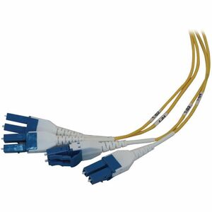 Eaton Tripp Lite Series Preloaded Fiber Panel, 1U - 6x (4x LC/LC Duplex M/M) 8F Trunk Cables, OS2 Singlemode, 10 m (32.8 f
