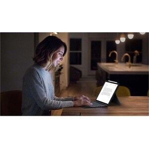 Logitech Combo Touch Keyboard/Cover Case for 32.8 cm (12.9") Apple, Logitech iPad Pro (5th Generation) Tablet - Oxford Gra