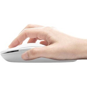 Macally Bluetooth Optical Silent Click Mouse - White - Optical - Wireless - Bluetooth - White - 1600 dpi - Scroll Wheel - 