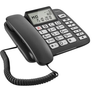 Gigaset DL580 Standard Phone - Black - Speakerphone - Hearing Aid Compatible