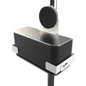 CTA Digital Magnetic Speaker Holder for PAD-PARAW and Mobile Floor Stands (White) - 3.8" Height x 8.3" Width x 4.5" Depth 