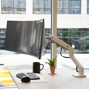 Ergotron Mounting Arm for Monitor, Curved Screen Display - White - Landscape/Portrait - 124.5 cm (49") Screen Support - 19