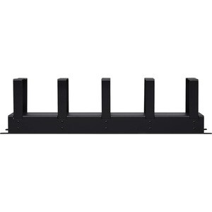 Eaton Tripp Lite Series Horizontal Cable Manager - Metal Rings, Black, 2U - Horizontal Cable Manager - Black - 2U Rack Hei