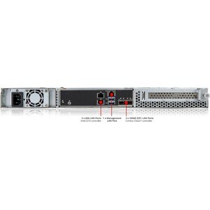 Gigabyte D120-C20 Barebone System - 1U Rack-mountable - Socket BGA-1667 - Intel Xeon D-1541 2.10 GHz Octa-core (8 Core) - 