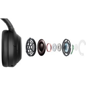 Sony WH-1000XM4 Wired/Wireless Over-the-head Stereo Headset - Black - Binaural - Circumaural - 1000 cm - Bluetooth - 4 Hz 