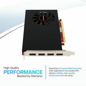 VisionTek AMD Radeon RX 550 Graphic Card - 4 GB GDDR5 - Full-height - 3840 x 2160 - 1.18 GHz Core - 128 bit Bus Width - HDMI
