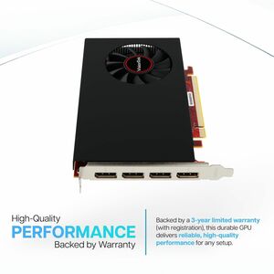 VisionTek AMD Radeon RX 550 Graphic Card - 4 GB GDDR5 - Full-height - 3840 x 2160 - 1.18 GHz Core - 128 bit Bus Width - PC