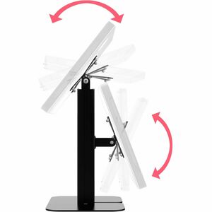 CTA Digital Dual VESA Compatible Table Mount for POS (Black) - Table, Countertop - Metal, Steel - Black - For Shop, Classr