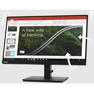 Lenovo ThinkVision T24m-20 24" Class Full HD LCD Monitor - 16:9 - 23.8" Viewable - In-plane Switching (IPS) Technology - W