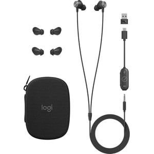 Logitech Zone Wired Earbuds - Stereo - Mini-phone (3.5mm), USB Type C, USB Type A - Wired - 16 Ohm - 20 Hz - 16 kHz - Earb