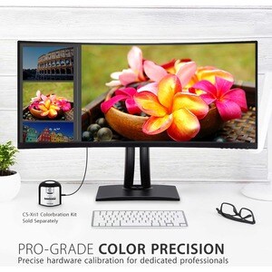 ViewSonic VP3881A 38-Inch IPS WQHD+ Curved 21:9 Monitor with 100% sRGB Rec 709, Eye Care, HDR10 Support, 90W USB C, HDMI, 