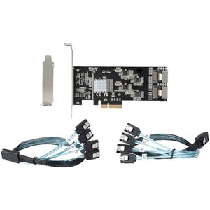 StarTech.com 8 Port SATA PCIe Card, PCI Express 6Gbps SATA Expansion Card with 4 Controllers, PCI-e x4 Gen 2 to SATA III A