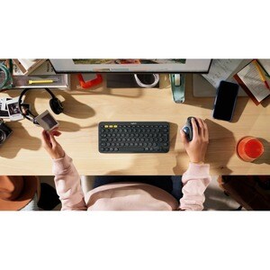 Logitech ERGO M575 Mouse - Bluetooth - USB Type A - Optical - 3 Programmable Button(s) - Graphite - Wireless - 4000 dpi - 