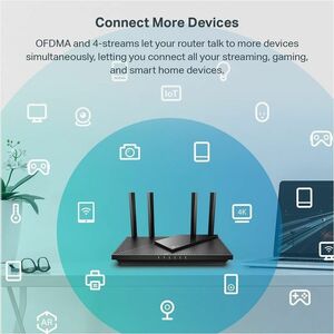 TP-Link Archer AX55 Wi-Fi 6 IEEE 802.11ax Ethernet Drahtlos Router - Dualband - 2,40 GHz ISM-Band - 5 GHz UNII-Band - 4 x 