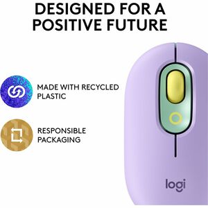 Logitech POP Mouse with emoji - Daydream Mint - Optical - Wireless - Bluetooth - Daydream - USB - 4000 dpi - Scroll Wheel 