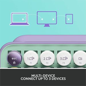 Logitech POP Keys Wireless Mechanical Keyboard With Emoji Keys - Daydream Mint - Wireless Connectivity - Bluetooth - 5.1 -