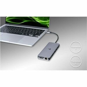 IOGEAR USB-C Triple HD Compact Dock - for Notebook, Tablet, Workstation, Monitor - Charging Capability - Memory Card Reade