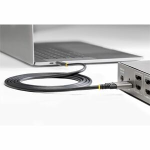 StarTech.com 3ft 1m Side Screw Locking USB C Cable 10Gbps, USB 3.1 Type-C Cable, 5A/100W PD, DP Alt Mode, Dual Screw Lock 