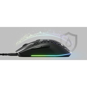 SteelSeries Aerox 3 Gaming Mouse - USB Type A - Optical - 6 Button(s) - Onyx - Cable - 18000 dpi - Right-handed