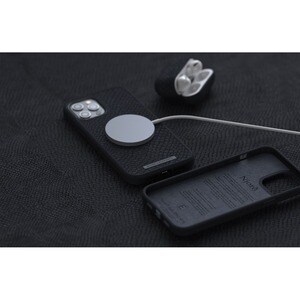 Njord Hülle für Apple iPhone 12, iPhone 12 Pro Smartphone - Dunkelgrau - Glatt - Sturzsicher - Lachsleder, MicroFiber