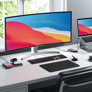 ALOGIC USB-C Fusion ALPHA 5-in-1 Hub - 1 x HDMI 4K@60Hz, 2 x USB-A (USB 3.0), 1 x Gigabit Ethernet, 1 x USB-C (Data & PD) 