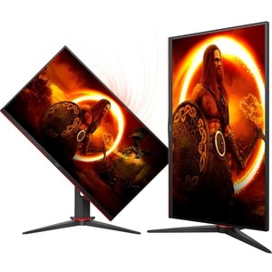 AOC AGON Q27G2S/EU 27" Class WQHD Monitor LCD para gaming - 16:9 - Preto mate, Vermelho - 68.6 cm (27") Viewable - Tecnolo