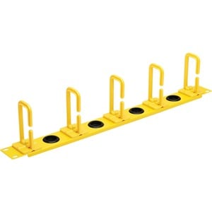 Tripp Lite Horizontal Cable Manager Flexible Rings Yellow 1U Rackmount - Horizontal Cable Manager - Yellow - 1U Rack Heigh