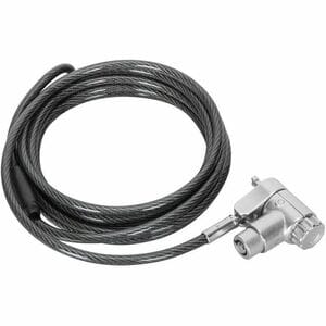 Targus DEFCON Ultimate Universal Keyed Single Head Lock, Retail - 6.5 ft (1.98 m) Cable - Patented T-bar/Key Lock - Silver