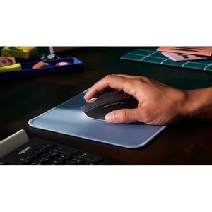 Logitech M720 鼠标 - 蓝牙/射频 - USB - 光学 - 8 按钮 - 6 可编程按钮 - 黑 - 无线 - 2.40 GHz - 1000 dpi - 滚轮 - 右旋转