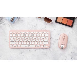 Logitech LINE FRIENDS 鼠标 - 蓝牙/射频 - USB - 光学 - 3 按钮 - 无线 - 2.40 GHz - 1000 dpi
