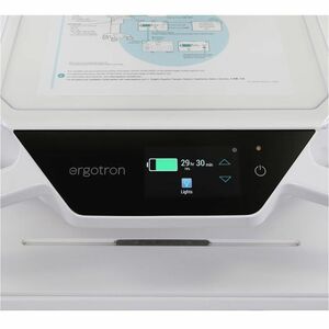 Ergotron CareFit Medical Trolley - TAA Compliant - 1 Drawer - 17.01 kg Capacity - 4 Casters - White, Warm Grey - 27" (68.5
