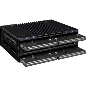 Icy Dock FlexiDOCK MB024SP-B Drive Enclosure 12Gb/s SAS, SATA/600 - Serial ATA/600 Host Interface External - Black - Hot S