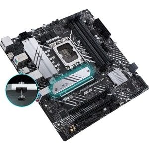 Asus Prime B660M-A D4 Desktop Motherboard - Intel B660 Chipset - Socket LGA-1700 - Intel Optane Memory Ready - Micro ATX -