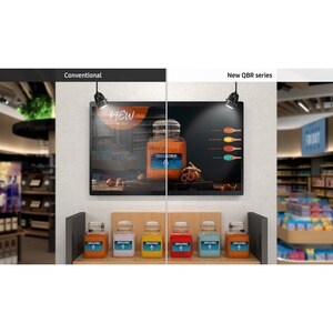 Samsung QB24R 604.52 mm LCD Digital Signage Display - 1920 x 1080 - 250 cd/m² - 1080p - USB - HDMI - Serial - Wireless LAN