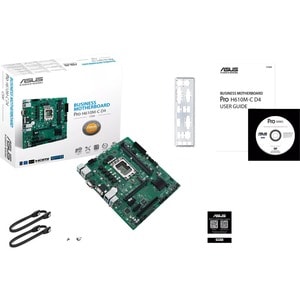 Asus H610M-C D4-CSM Desktop Motherboard - Intel H610 Chipset - Socket LGA-1700 - Micro ATX - Pentium Gold, Celeron, Core i