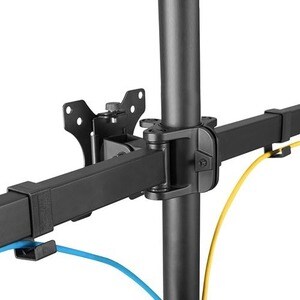 Neomounts Desk Mount for Monitor - Black - Height Adjustable - 3 Display(s) Supported - 33 cm to 68.6 cm (27") Screen Supp