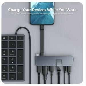 HyperDrive DUO PRO 7-in-2 USB-C Hub - for Desktop PC, Notebook - Memory Card Reader - microSD - 100 W - USB Type C - 4K - 