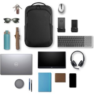 Dell EMC Dell EcoLoop Pro Carrying Case (Backpack) for 43.2 cm (17") Notebook - Black - Anti-scratch Interior, Spill Resis
