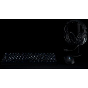 Logitech G PRO X 有线 头戴式 立体声 游戏用头戴式耳机 - 黑 - 双声道 - 头戴护耳式 - 35 欧姆 - 20 Hz 到 20 kHz - 200 cm 线缆 - 心形麦克风, 单向, 驻极体, 降噪 麦克风