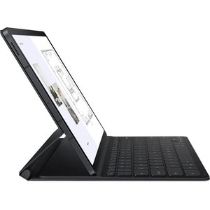 Samsung Book Cover Keyboard/Cover Case (Book Fold) for 31.5 cm (12.4") Samsung Galaxy Tab S7+ Tablet - Black - Bacterial R