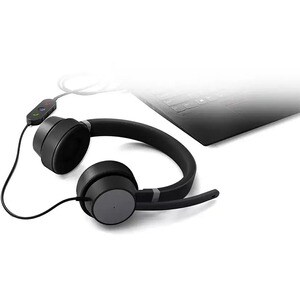 Lenovo Wired Over-the-head Stereo Headset - Thunder Black - Binaural - Ear-cup - 32 Ohm - 20 Hz to 20 kHz - 200 cm Cable -