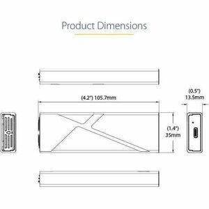 StarTech.com Boîtier Externe SSD M.2 NVMe/SATA - Boîtier SSD M.2 PCIe/SATA - Boîtier pour SSD M.2 avec Câbles Hôtes USB-C 
