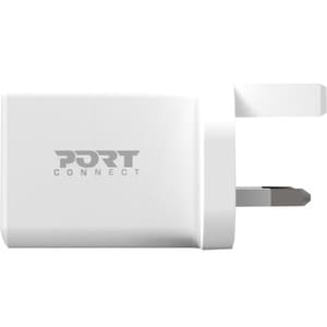 Port Connect 20 W AC Adapter - 1 Pack - For Tablet PC, Smartphone, USB Type A Device, USB Type C Device - 120 V AC, 230 V 