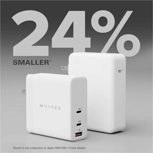 Hyper HyperJuice 140W PD 3.1 USB-C Charger (Includes 2m USB-C Cable) - 140 W - White